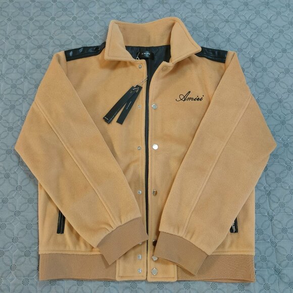 Amiri Other - Amiri Varsity Jacket Bomber Brown Wool Size L